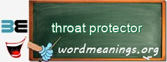 WordMeaning blackboard for throat protector